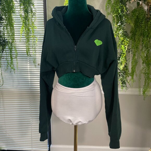 Local Love Club | Love Over Everything Cropped Zip Hoodie - Picture 1 of 7